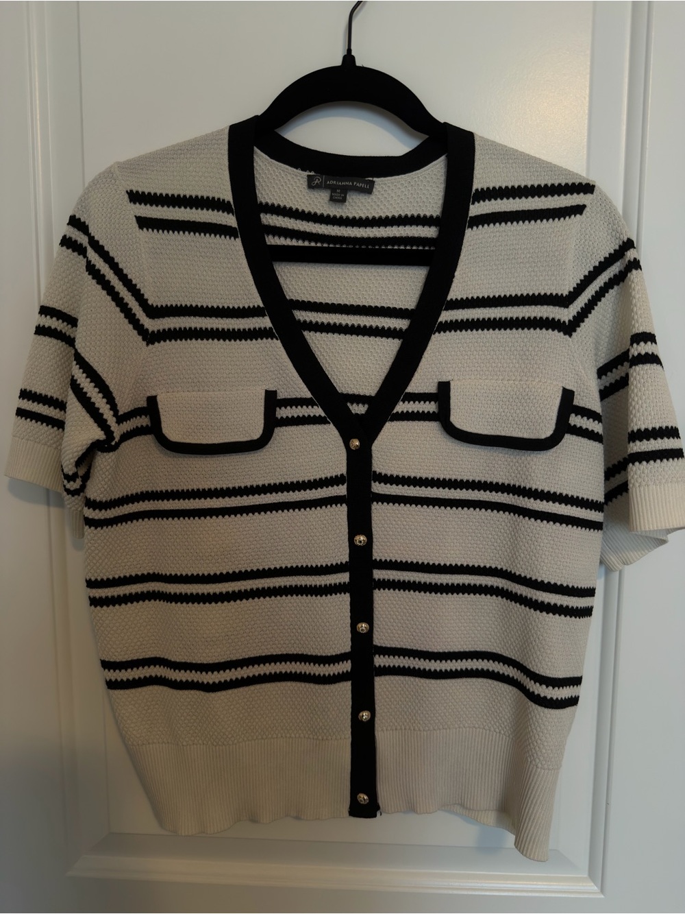 Adrianna Papell Stripe Cardigan